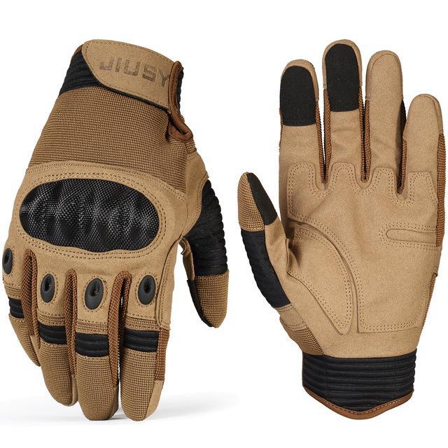 Hard Knuckle Tactical Gloves (Military Grade + Touch Screen Compatible Fingers) - Exiles Tactical