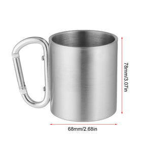 Stainless Steel Carabiner Coffee Mug